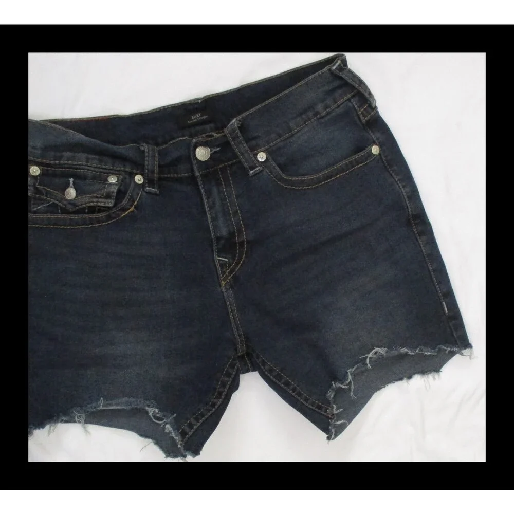 True Religion Ricky Cut Off Shorts Size 34 Relaxed Fit